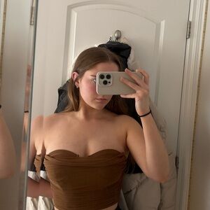 Brown corset top